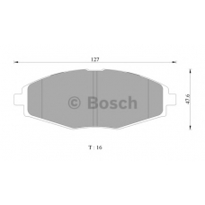 0 986 AB3 060 BOSCH Комплект тормозных колодок, дисковый тормоз