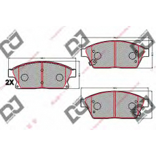 BP2152 DJ PARTS Комплект тормозных колодок, дисковый тормоз