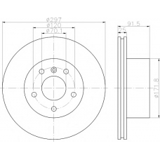 8DD 355 110-811 HELLA PAGID Тормозной диск