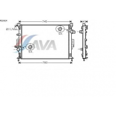 FD2424 AVA Радиатор, охлаждение двигателя