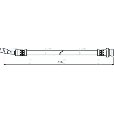 HOS4015 APEC Тормозной шланг