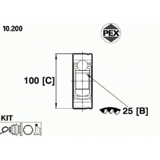 10.200 PEX Шарнир, приводной вал