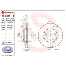 09.B355.10 BREMBO Тормозной диск