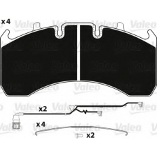 882247 VALEO Комплект тормозных колодок, дисковый тормоз