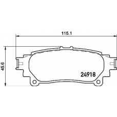 P 83 152 BREMBO Комплект тормозных колодок, дисковый тормоз