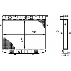 8MK 376 708-601 HELLA Радиатор, охлаждение двигателя