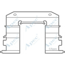 KIT444 APEC Комплектующие, тормозные колодки