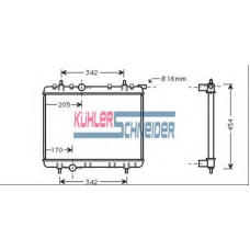 0700981 KUHLER SCHNEIDER Радиатор, охлаждение двигател