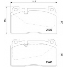 P 85 123 BREMBO Колодки тормозные