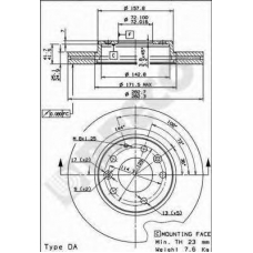 BS 8463 BRECO Тормозной диск