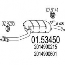 01.53450 MTS Средний глушитель выхлопных газов