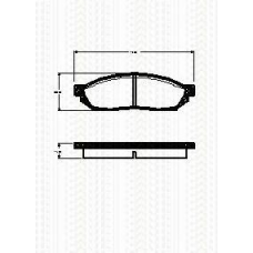 8110 40055 TRISCAN Комплект тормозных колодок, дисковый тормоз