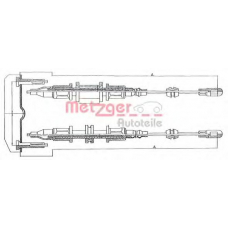 11.5853 METZGER Трос, стояночная тормозная система