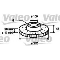 186637 VALEO Тормозной диск