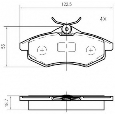 K600400 Vema Комплект тормозных колодок, дисковый тормоз