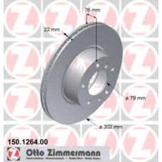 150.1264.00 ZIMMERMANN Тормозной диск