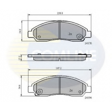 CBP31573 COMLINE Комплект тормозных колодок, дисковый тормоз