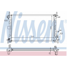 62073A NISSENS Радиатор, охлаждение двигателя