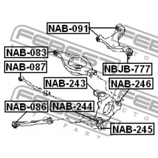 NAB-086 FEBEST Подвеска, рычаг независимой подвески колеса