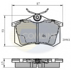 CBP0108 COMLINE Комплект тормозных колодок, дисковый тормоз