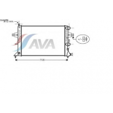 OLA2255 AVA Радиатор, охлаждение двигателя