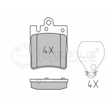 025 218 9915 MEYLE Комплект тормозных колодок, дисковый тормоз