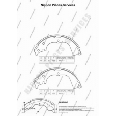 D350U16 NPS Комплект тормозных колодок