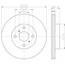 8DD 355 113-581 HELLA PAGID Тормозной диск