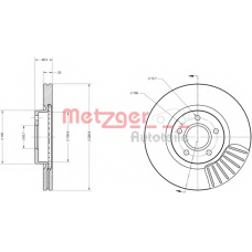 6110162 METZGER Тормозной диск