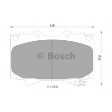 0 986 505 670 BOSCH Комплект тормозных колодок, дисковый тормоз