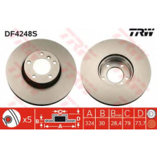 DF4248S TRW Тормозной диск