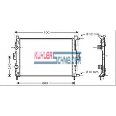 0920131 KUHLER SCHNEIDER Радиатор, охлаждение двигател