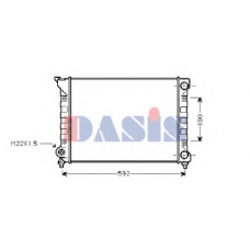 040680N AKS DASIS Радиатор, охлаждение двигателя