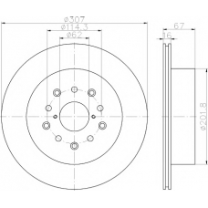 MDC2371 MINTEX Тормозной диск