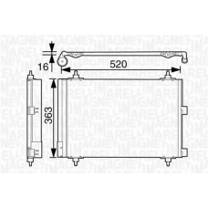 350203628000 MAGNETI MARELLI Конденсатор, кондиционер