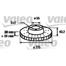 186876 VALEO Тормозной диск