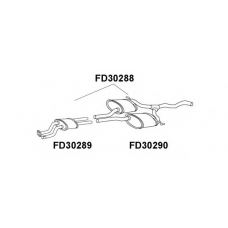 FD30290 VENEPORTE Средний глушитель выхлопных газов