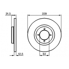 0 986 478 180 BOSCH Тормозной диск