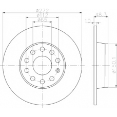 8DD 355 116-971 HELLA PAGID Тормозной диск