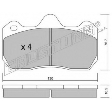 407.0 TRUSTING Комплект тормозных колодок, дисковый тормоз