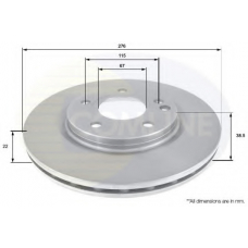 ADC1621V COMLINE Тормозной диск