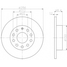 8DD 355 109-631 HELLA Тормозной диск