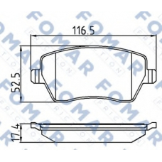 FO 921181 FOMAR ROULUNDS Комплект тормозных колодок, дисковый тормоз