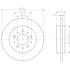 8DD 355 102-261 HELLA PAGID Тормозной диск