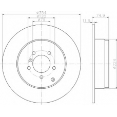 8DD 355 115-171 HELLA Тормозной диск