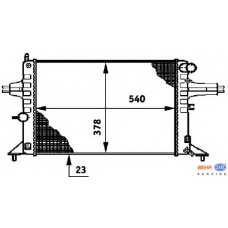 8MK 376 720-421 HELLA Радиатор, охлаждение двигателя