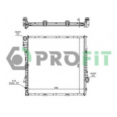 PR 0075A1 PROFIT Радиатор, охлаждение двигателя