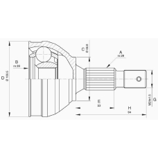 CVJ5653.10 OPEN PARTS Шарнирный комплект, приводной вал