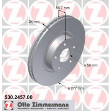 530.2457.00 ZIMMERMANN Тормозной диск