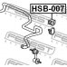 HSB-007 FEBEST Опора, стабилизатор